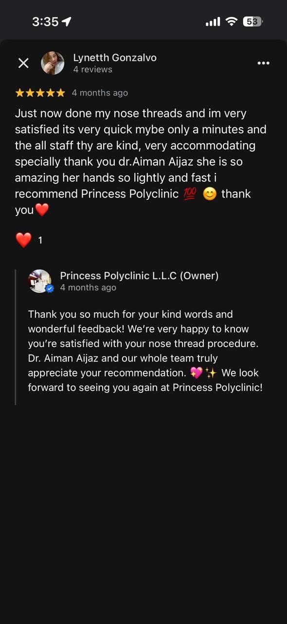 Google review for Dr. Aiman Aijaz (8)